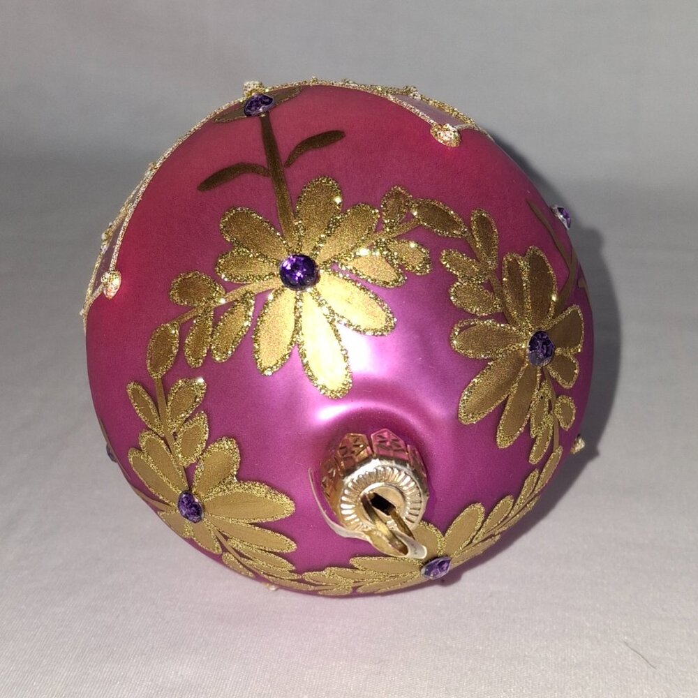 Christmas Ornament Christel Dauwe Collection Fabergé Egg Style Made in Poland - Picture 4 of 6